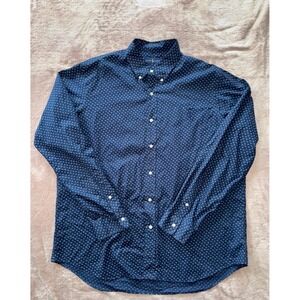 Polo Ralph Lauren Men's Blue Polka Dot Casual Button Up Shirt‎ Size XL